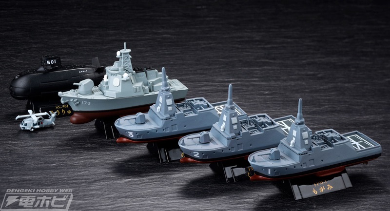 海上自衛隊艦艇の可愛いデフォルメフィギュア第2弾が「miniQ」海洋堂に