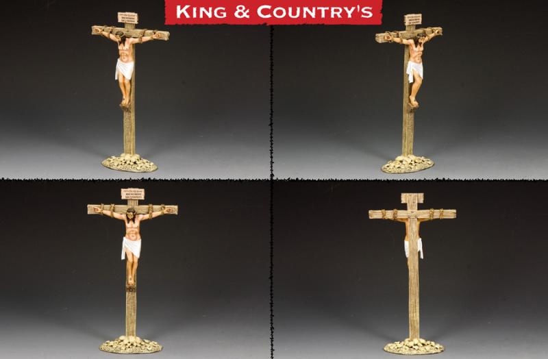 Jesus on The Cross--single figure on scenic base - LOJ060 - Metal