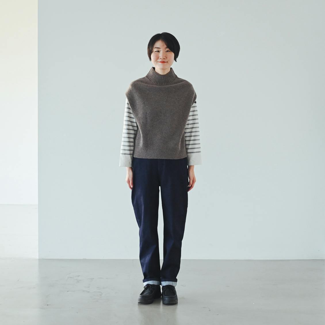 着用レビュー】オリジナル「裏起毛のペグパンツ」を、身長別に7名がは