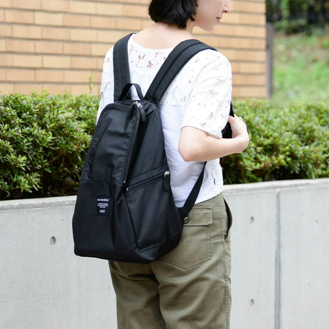 marimekko/マリメッコ/METRO/リュック/ブラック - 北欧、暮らしの道具店