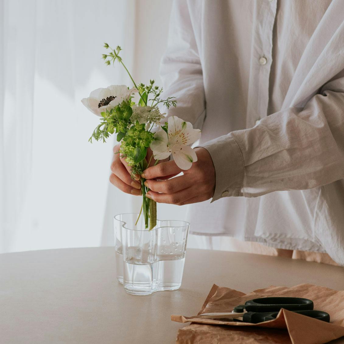 iittala/イッタラ/Alvar Aalto/アルヴァ・アアルト/ 花瓶 95mm クリア