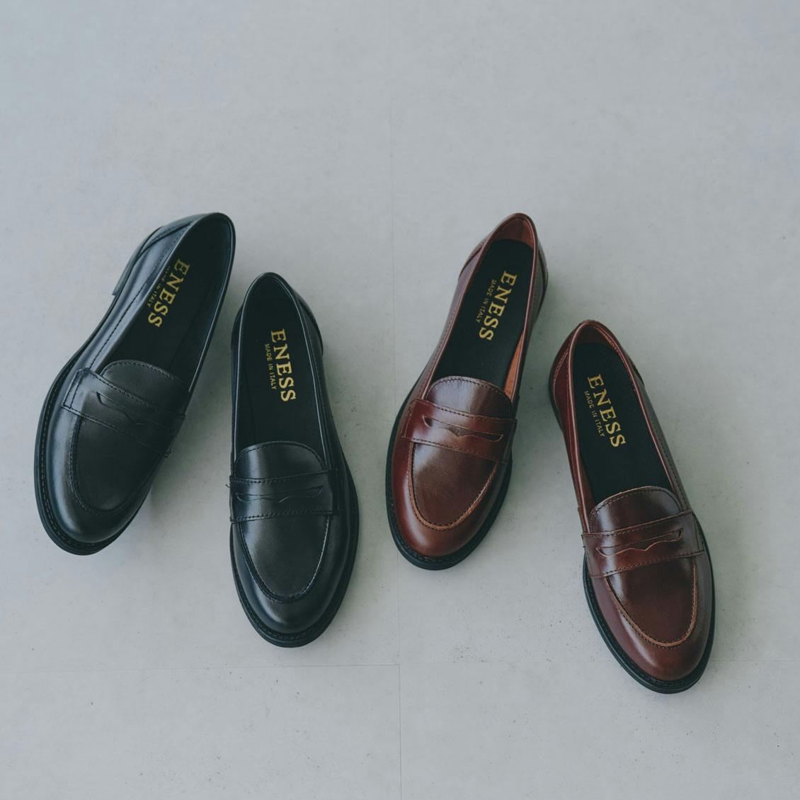 ENESS / エネス / コインローファー / ブラック・ブラウン（全6サイズ