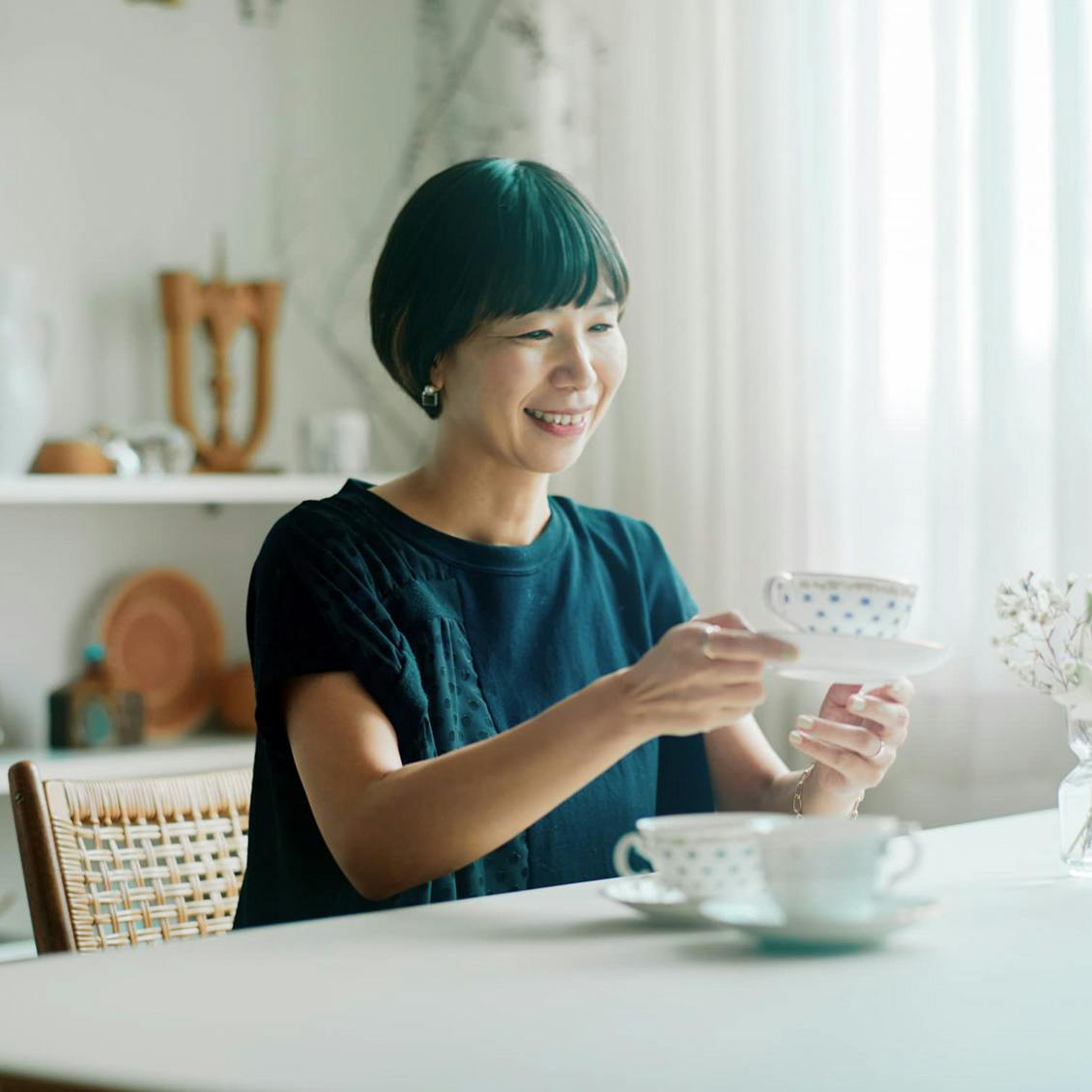 当店限定復刻】ビオラのカップ&ソーサー / Noritake × KURASHI&Trips