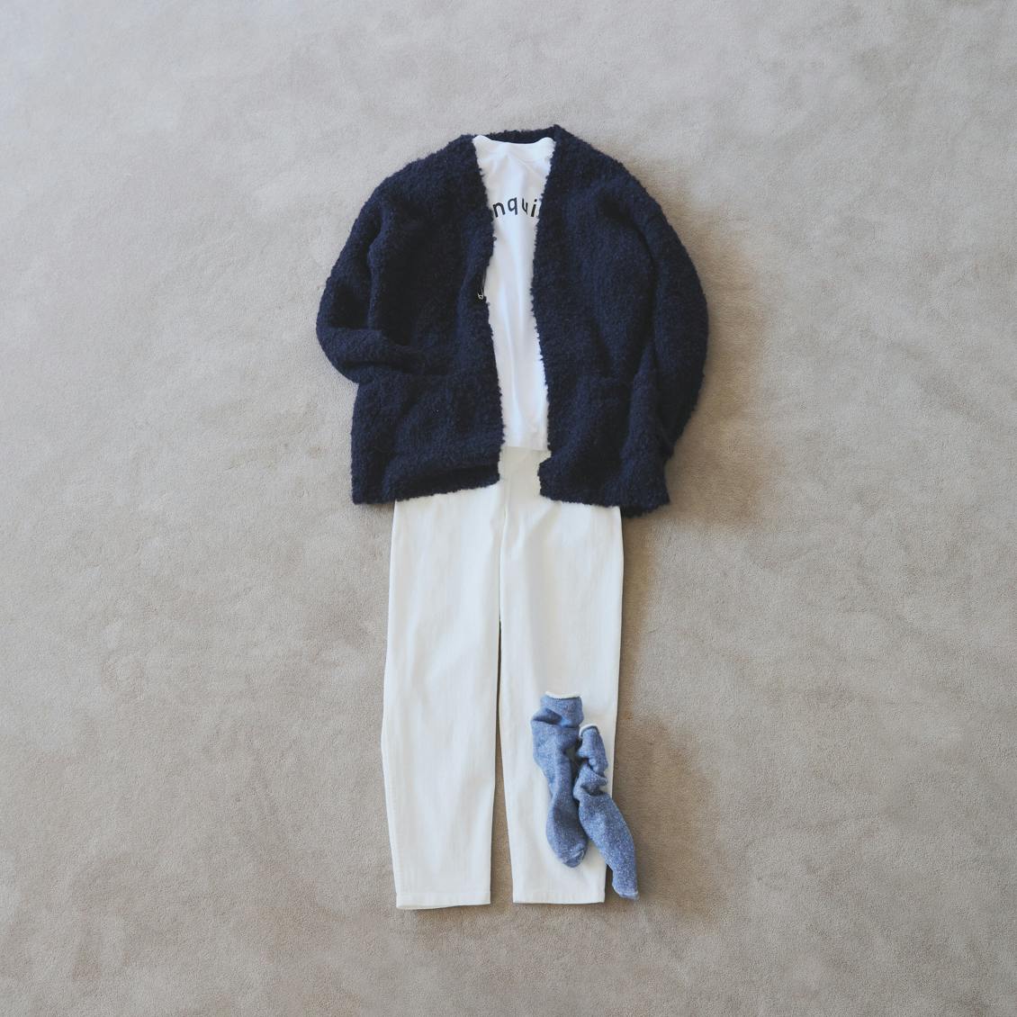 動きやすくて、あったかい」裏起毛のペグパンツ / インディゴ