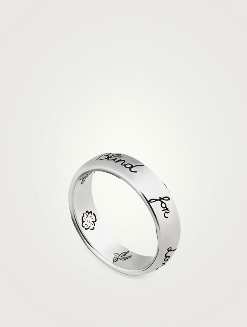 GUCCI Blind For Love Sterling Silver Ring | Holt Renfrew