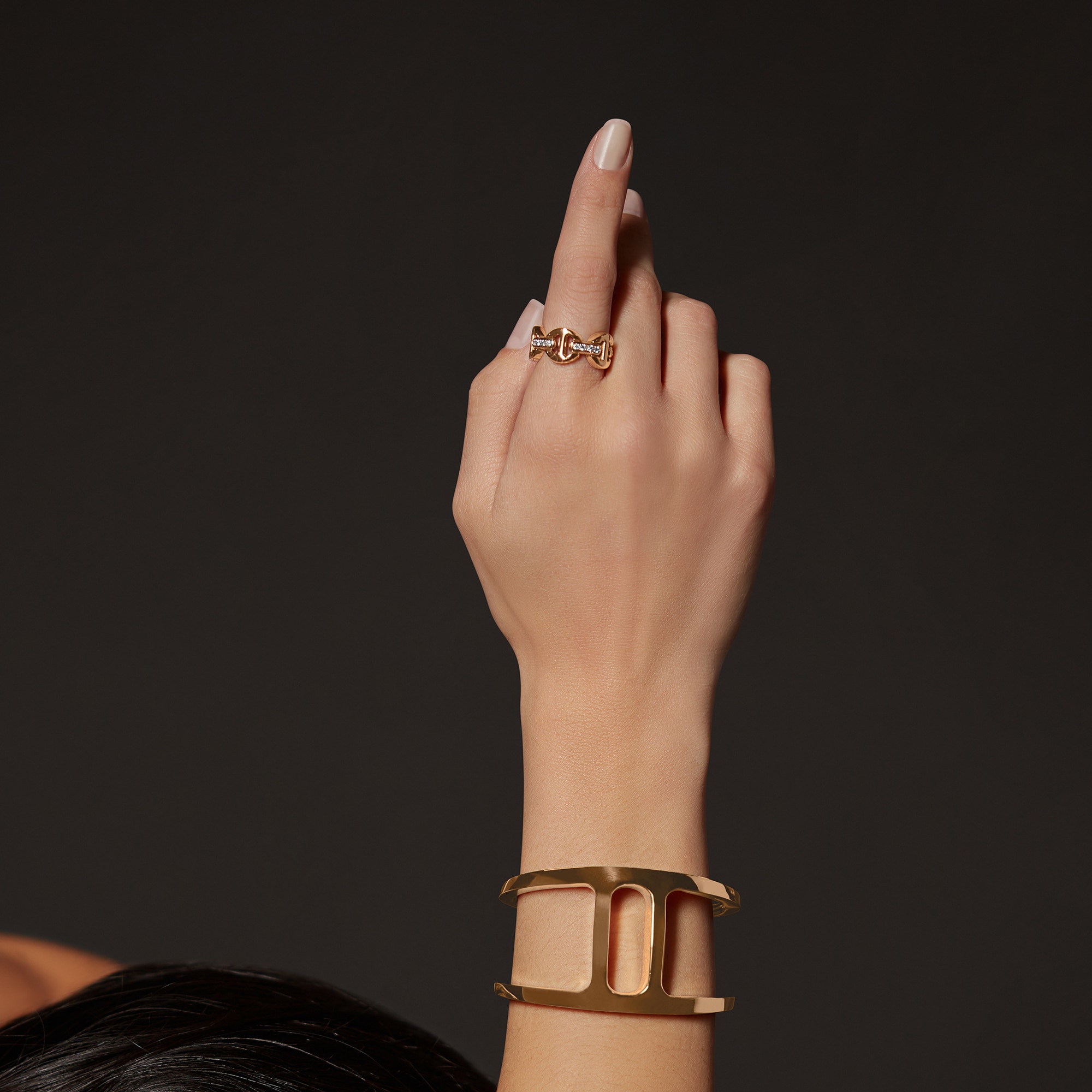 STORE ONLY】DAME CLASSIC TRI-LINK WITH DIAMOND BRIDGES｜RG