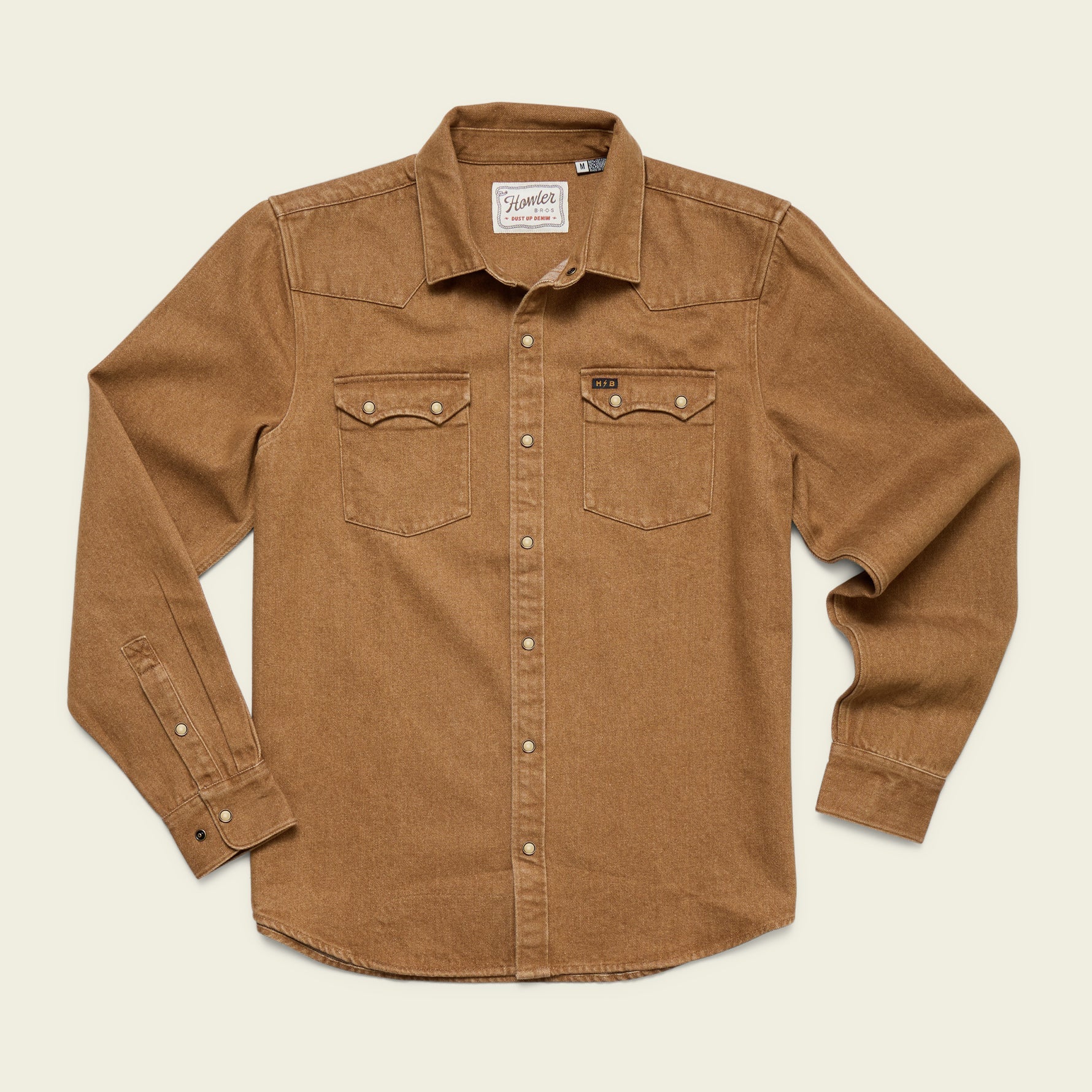 Dust Up Denim Snapshirt - Owens Oaker Wash – HOWLER BROTHERS