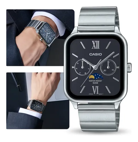 Relógio Casio Collection Mtp-m305d-1a2vdf Masculino Prata Prateado