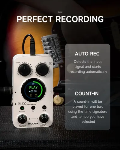 Mooer Gl100 Looper Pedal Drum Machine, 2 Em 1 Drum Looper Gu