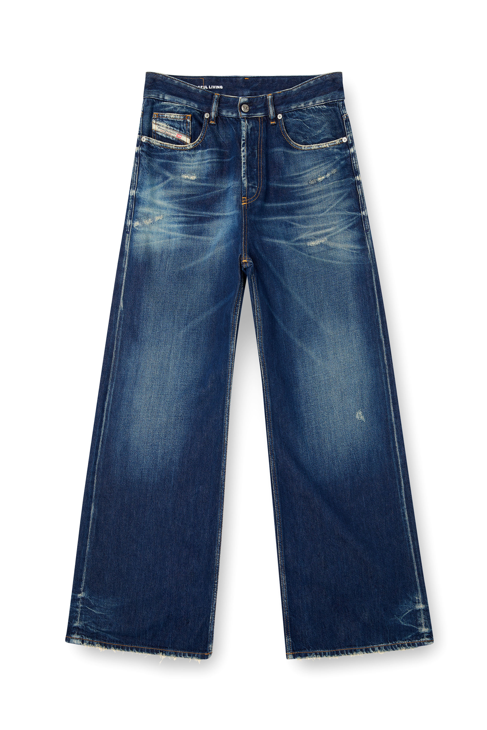 D-RISE Man: Oversized Regular Black/Dark grey Jeans | Diesel