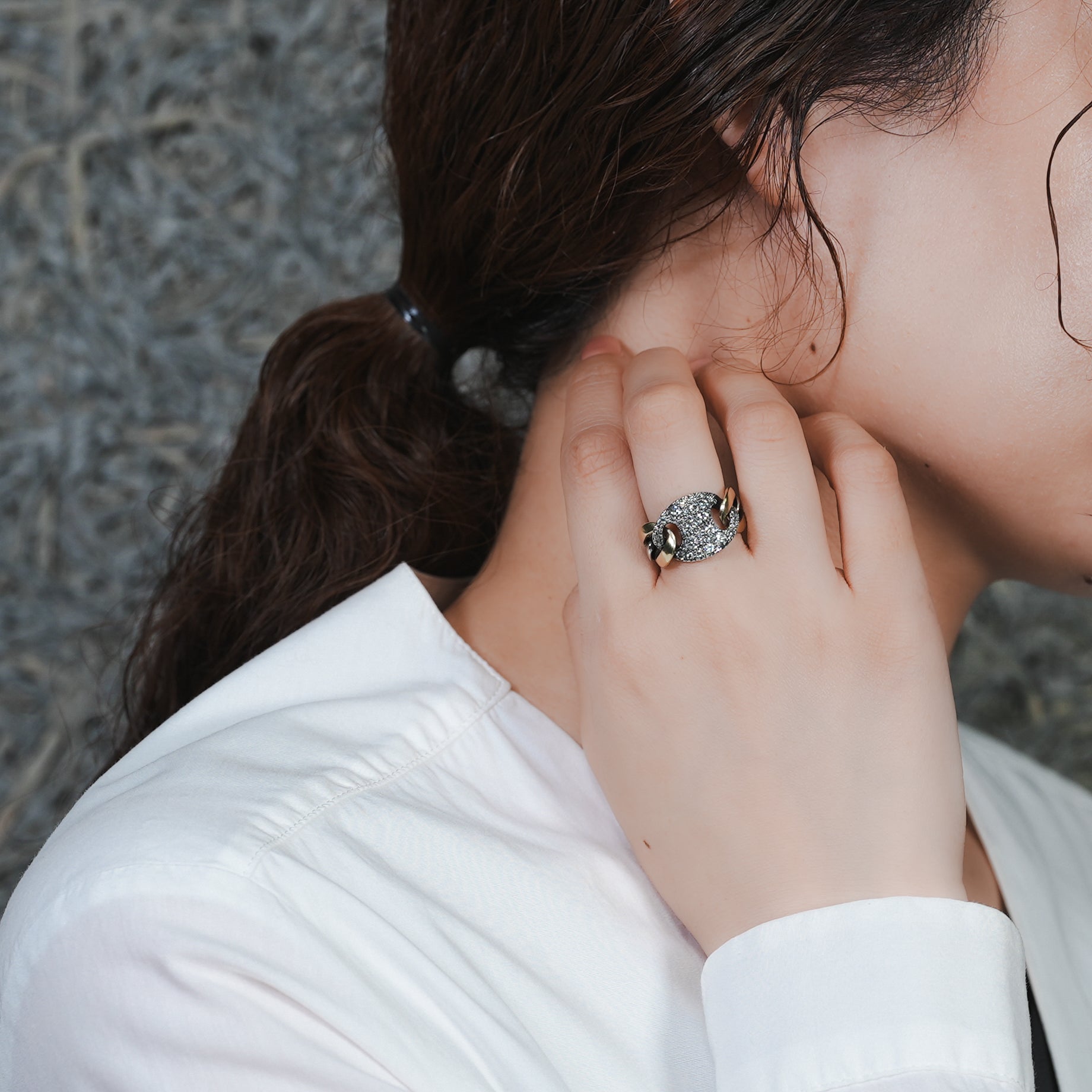 hum ハム HUMETE PAVE RING [et-R69comP] リング シルバー ゴールド