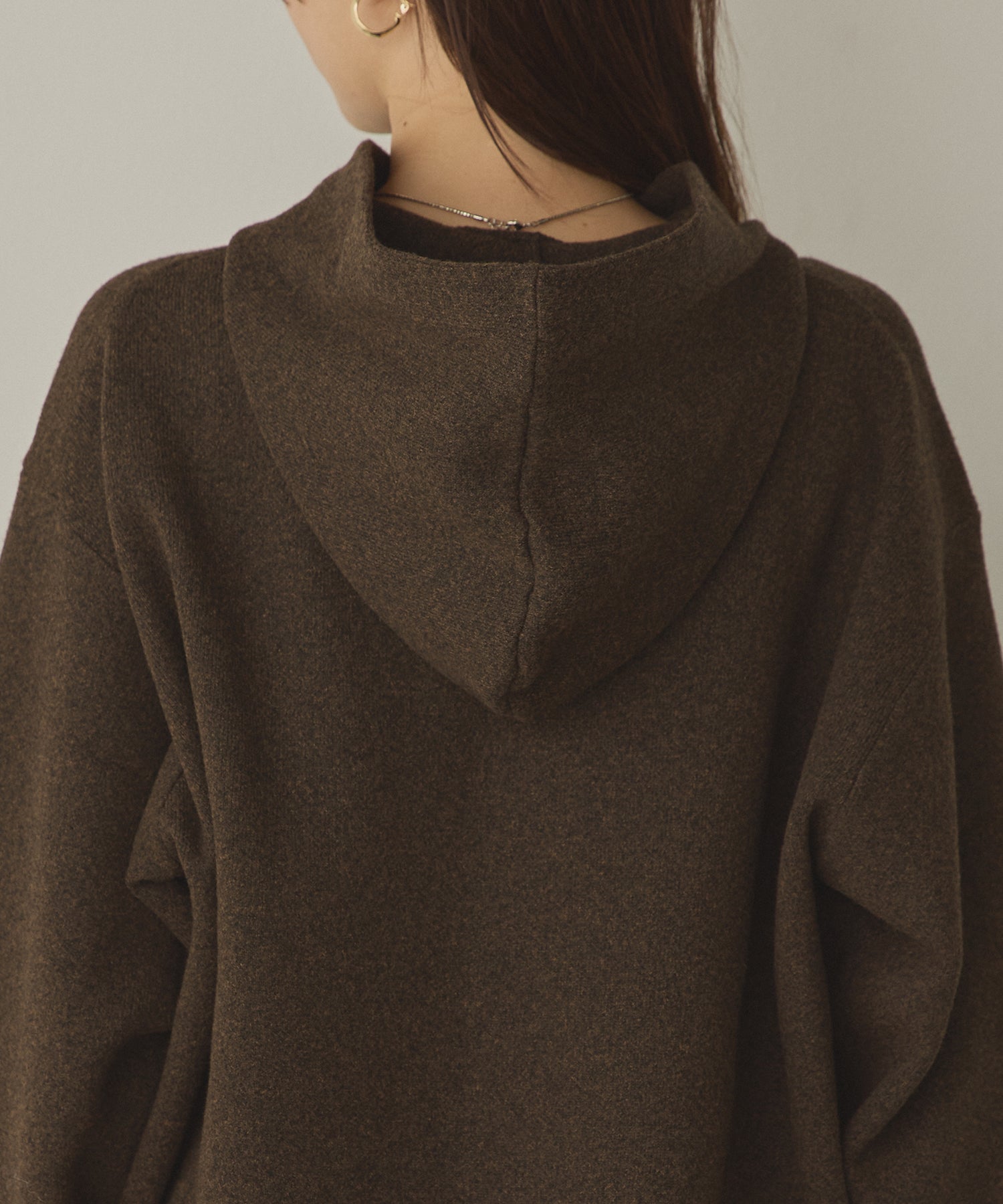 ニット フードパーカー