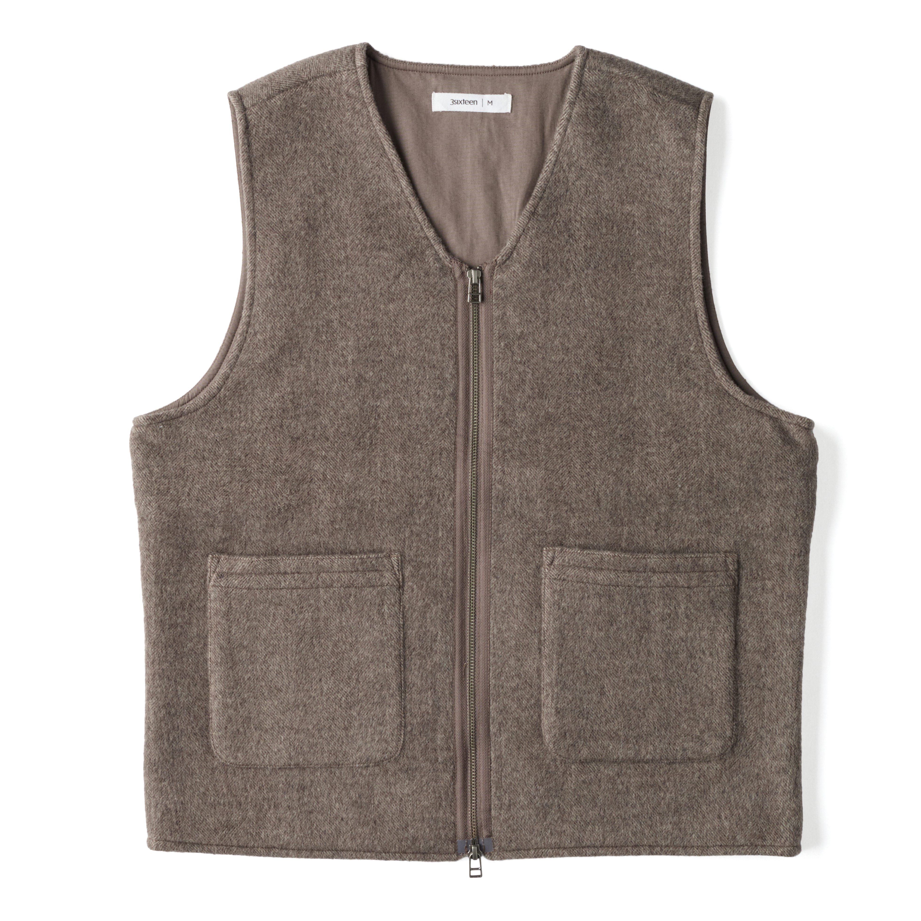 3sixteen Zip Vest - Tobacco | Vests | Huckberry