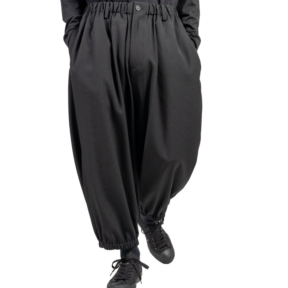 YOHJI YAMAMOTO 24SS GATHER CROPPED PANTS | HUES 福岡セレクトショップ