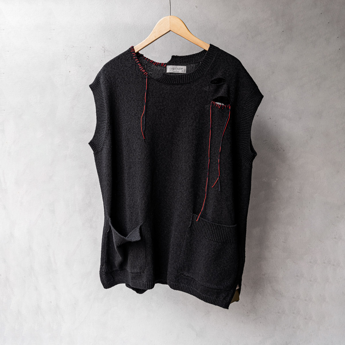 YOHJI YAMAMOTO ダメージニットベスト | HUES 福岡セレクトショップ