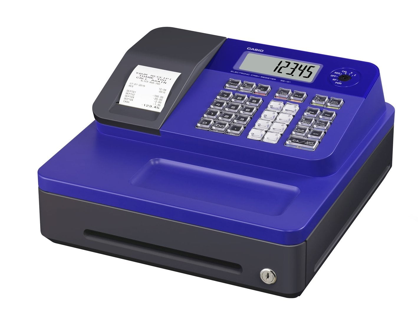 Casio SE-G1SC-BU Electronic Thermal Cash Register, LCD Display
