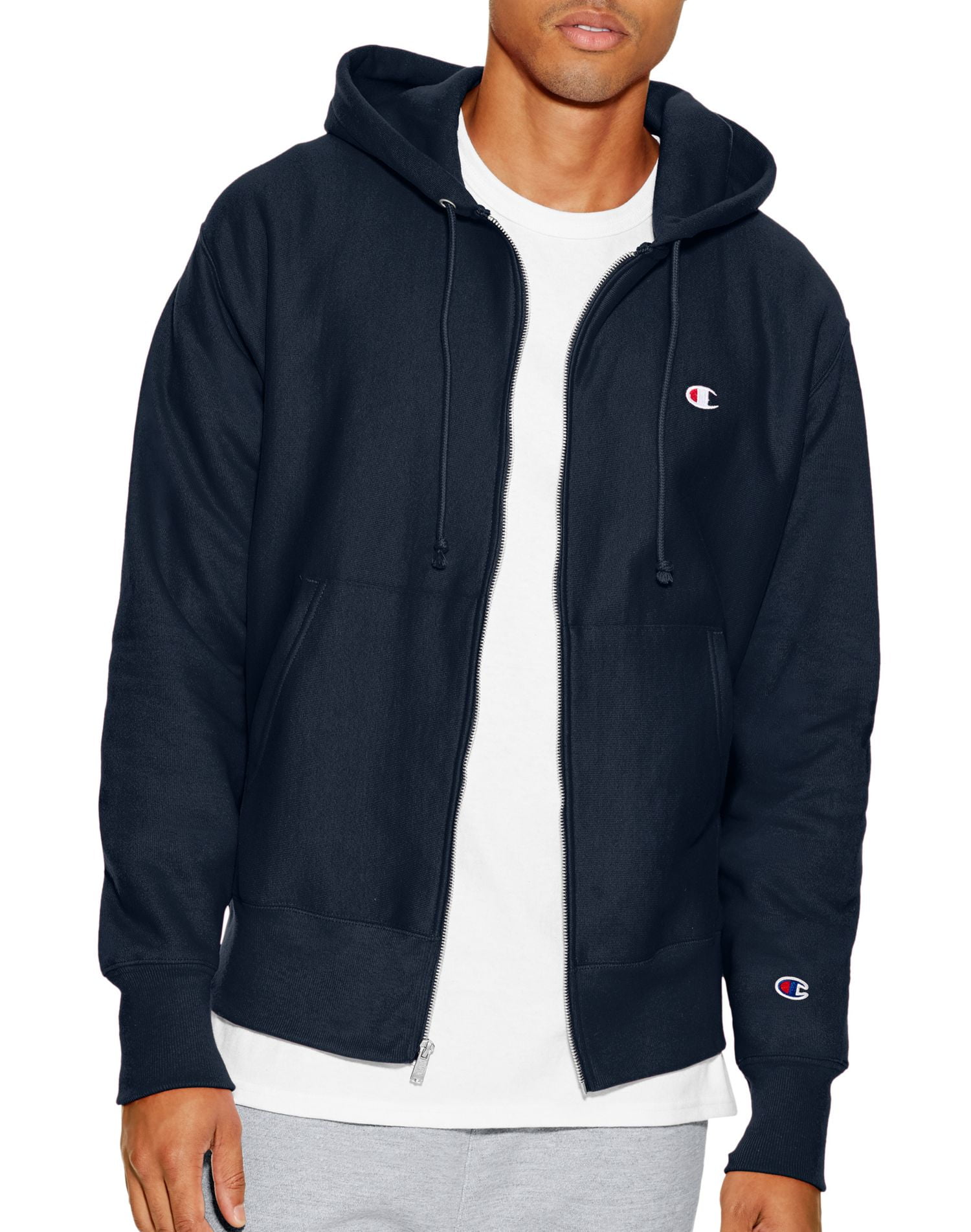 Champion Life Mens Reverse Weave Full Zip Jacket, XS, Black