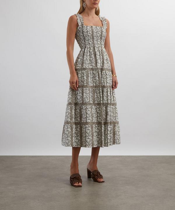 Hill House Home Mocha Provencal Floral Kimmy Nap Dress | Liberty