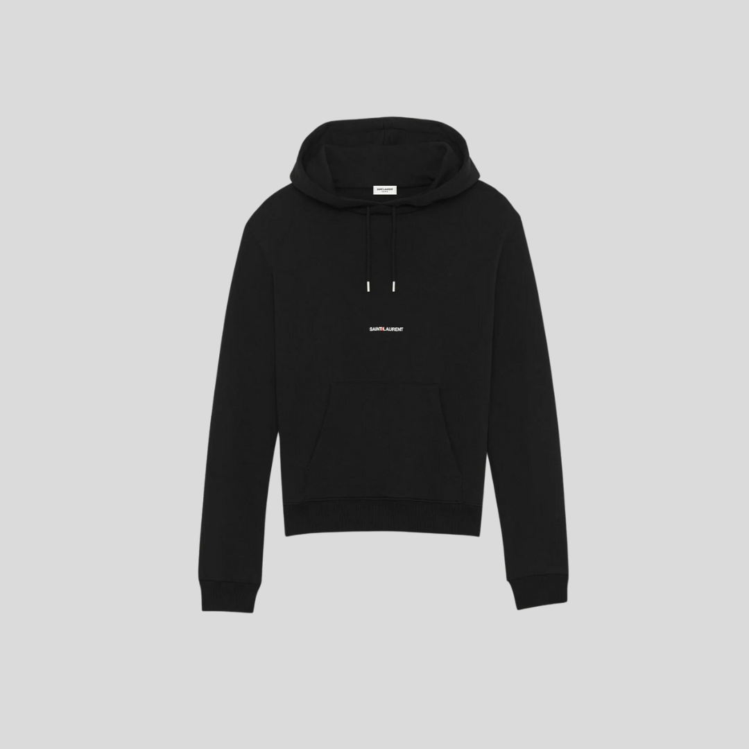 Yves Saint Laurent Black Logo Hoodie Sweatshirt – ICETIME LUXE