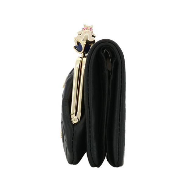 レビュー投稿で+5％還元】アナスイ 財布 二つ折り 本革 猫 がま口