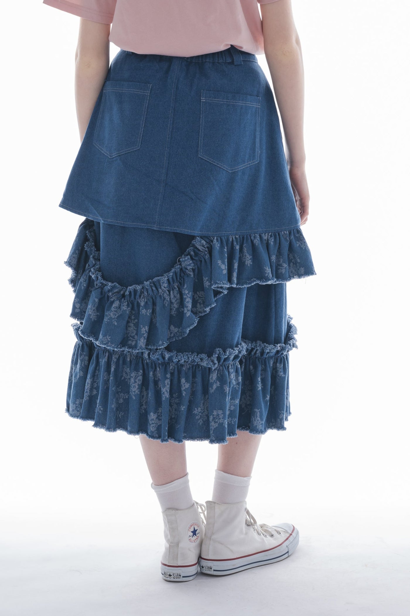 damage frill denim skirt – idem
