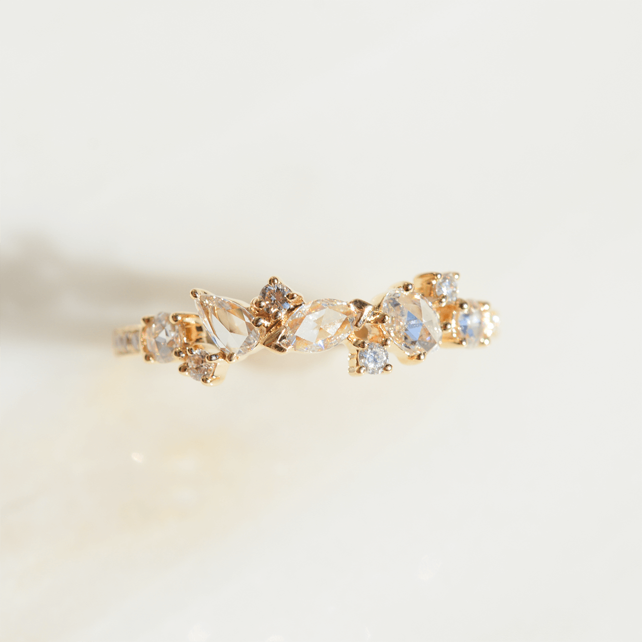 K18YGローズカットダイヤモンドリング – I&JEWELRY