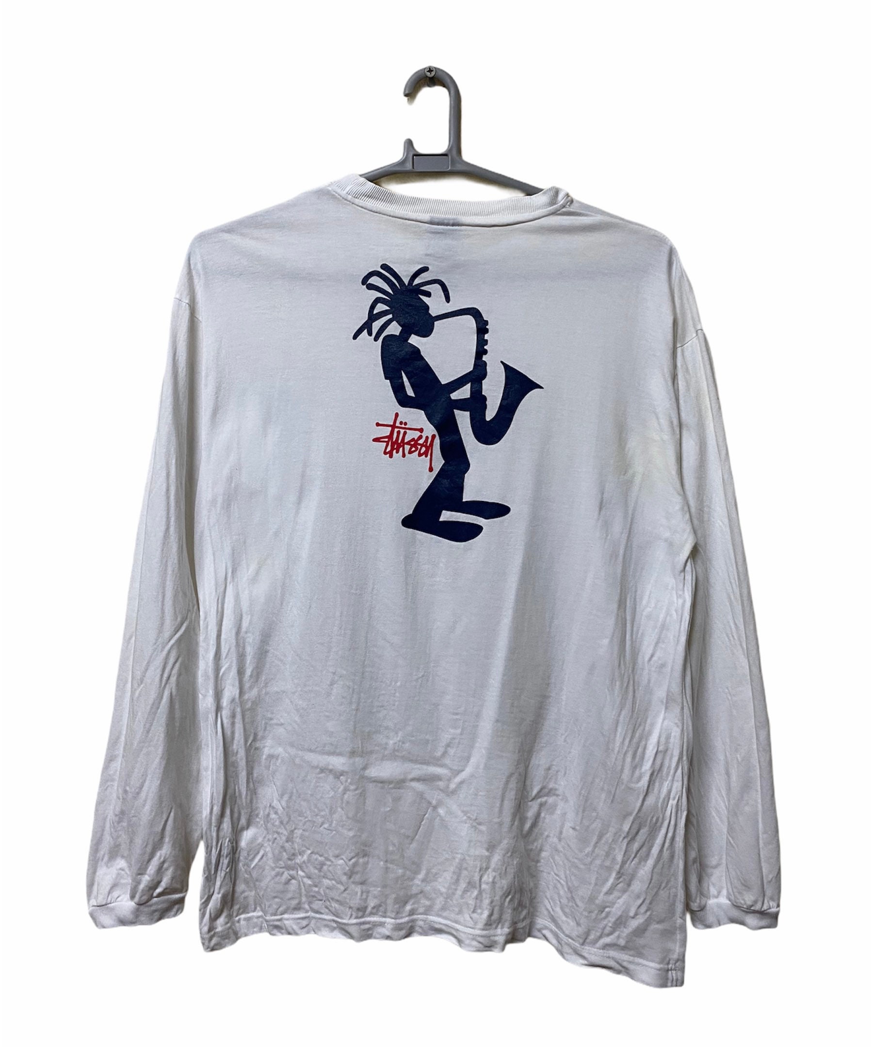 Vintage Stussy Tshirt XL Size White Colour Long Sleeve - Etsy