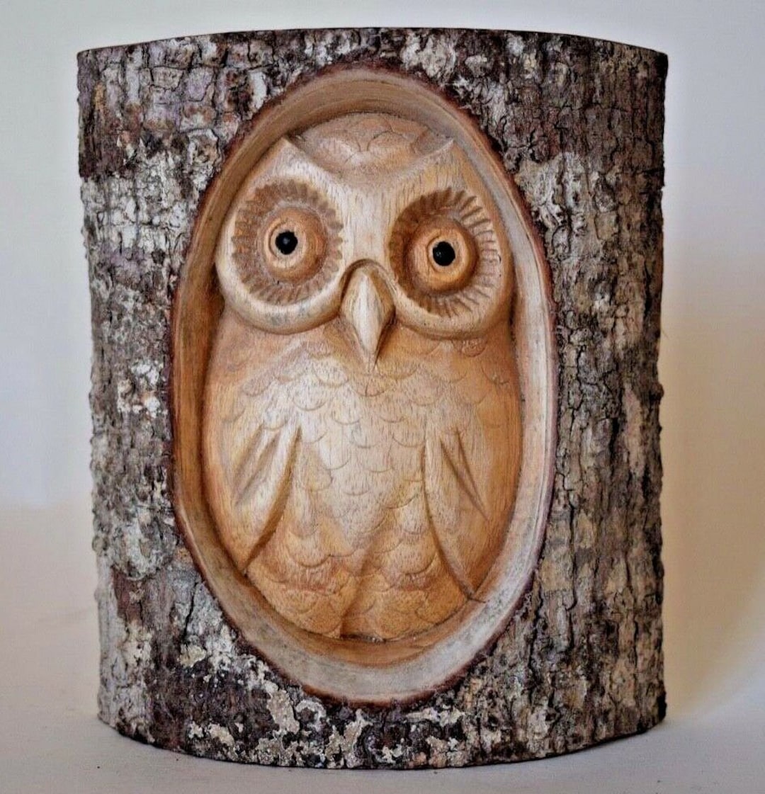 イタリア製フクロウの彫刻 約35cm