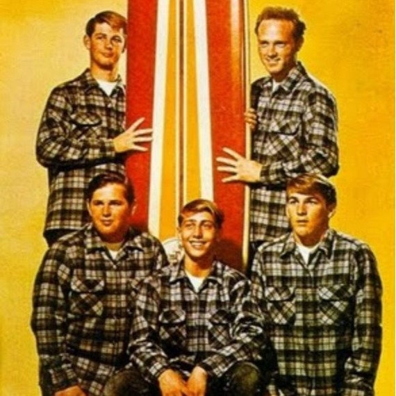 Vintage 60s Pendleton Wool Board Shirt Red Navy Blue and Gray