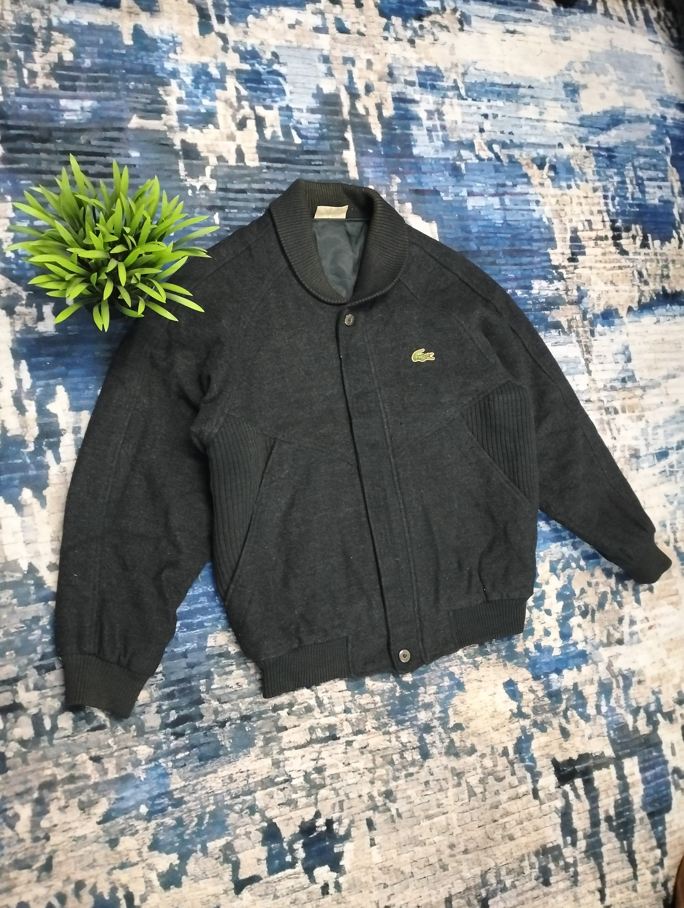 Vintage Chemise Lacoste Wool Bomber Jacket - Etsy UK