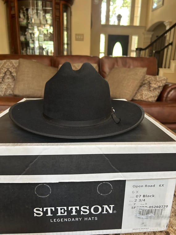 Stetson Open Road 6X Black 7 Western Look! - Etsy