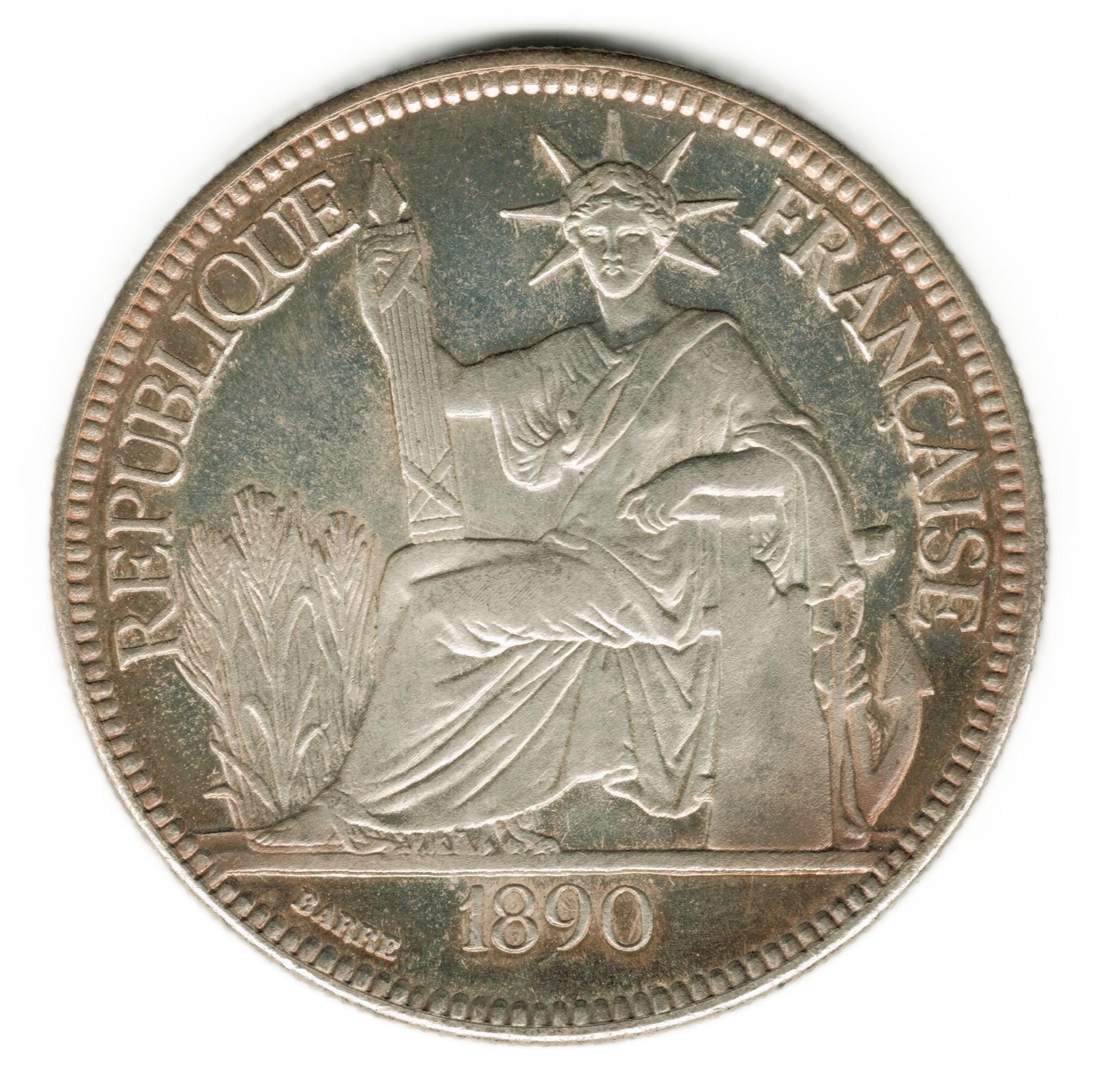 1890年フランス - フランス領インドシナピアストル - コインの複製