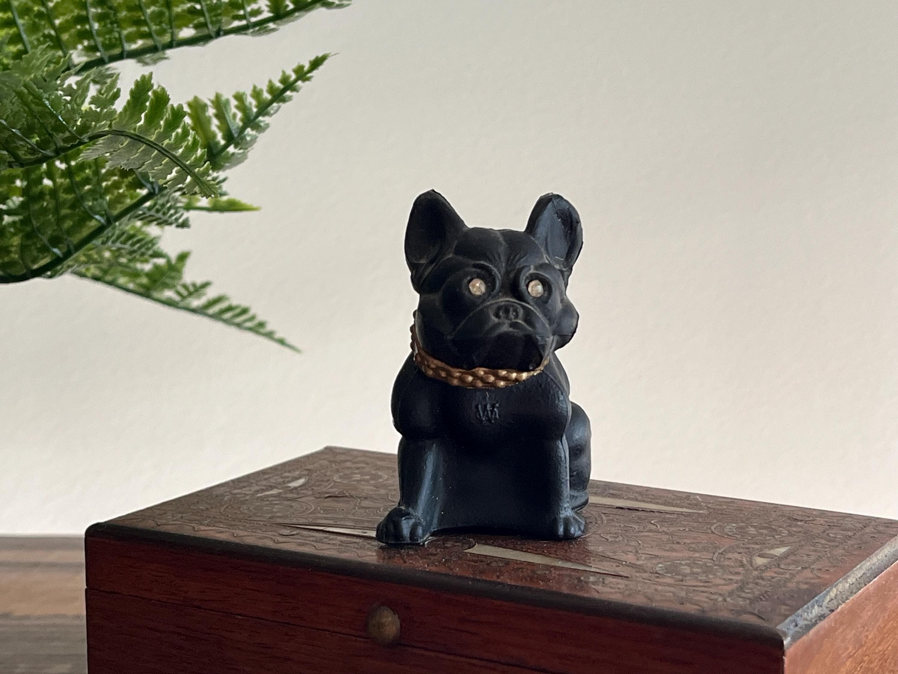 Westmoreland Uranium Glass French Bulldog - Etsy