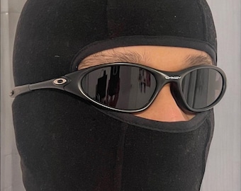 Oakley Minute 1.0 Gen 2 Vintage Sunglasses Black 90s Y2K Wrap