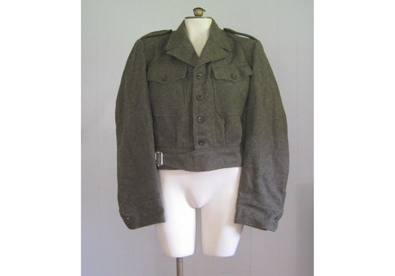 1950s Wool Eisenhower Jacket / 1958 Olive Cropped Ike Jacket - Etsy