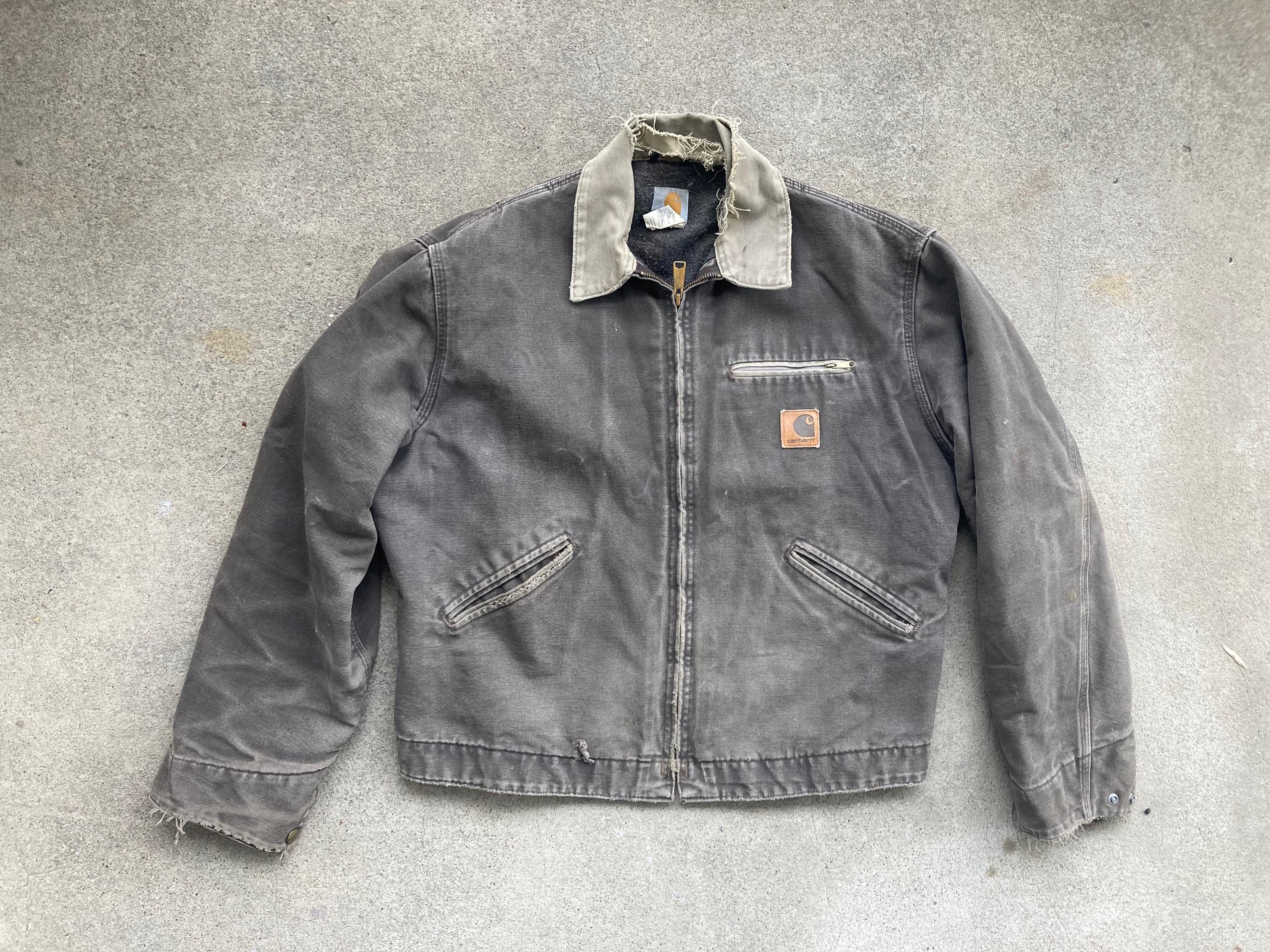 Vintage CARHARTT J97 TMB Timber Detroit Blanket Lined Canvas Work