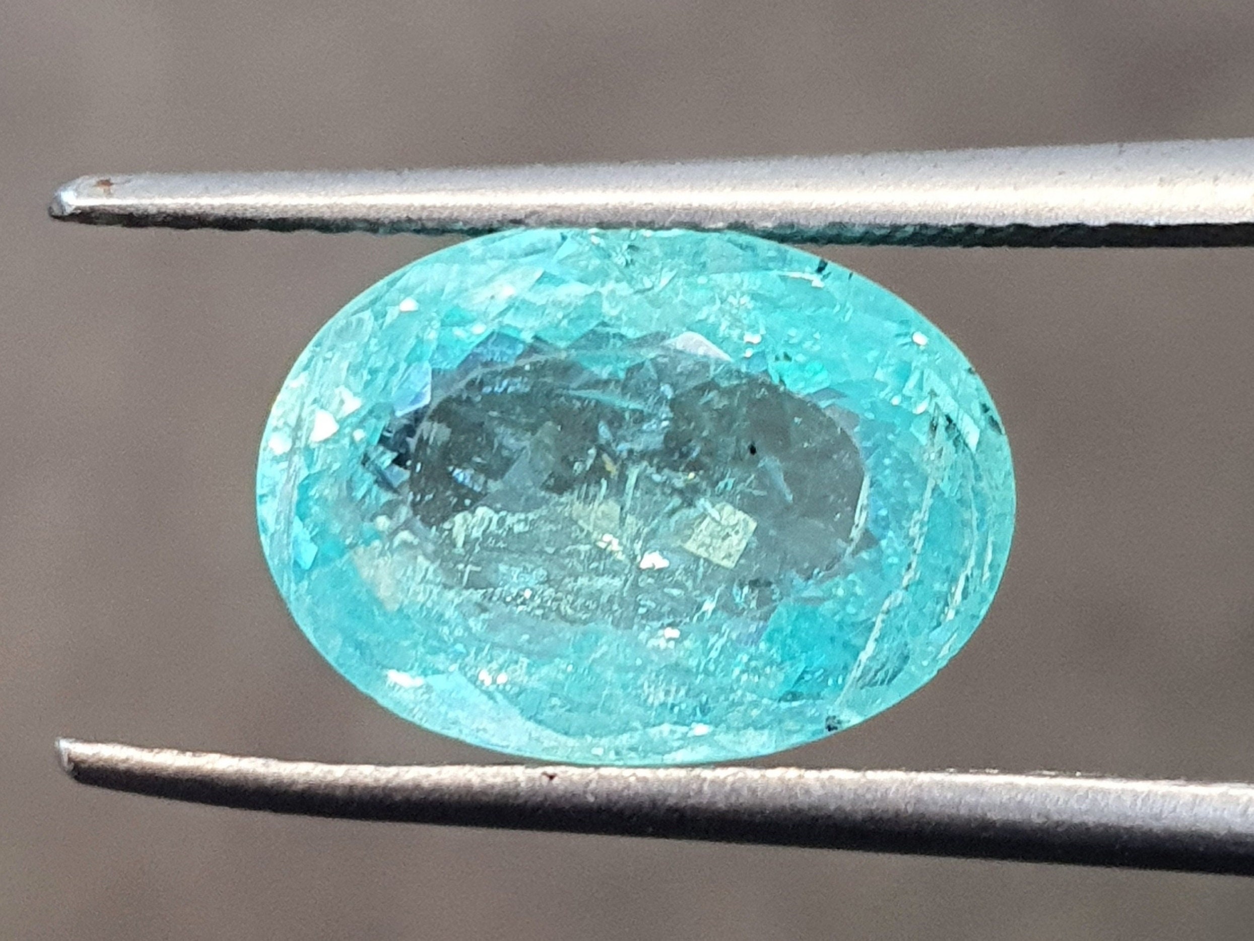 Sold-neon Blue Paraiba Tourmaline Gemstone, 4.94 Ct Oval - Etsy