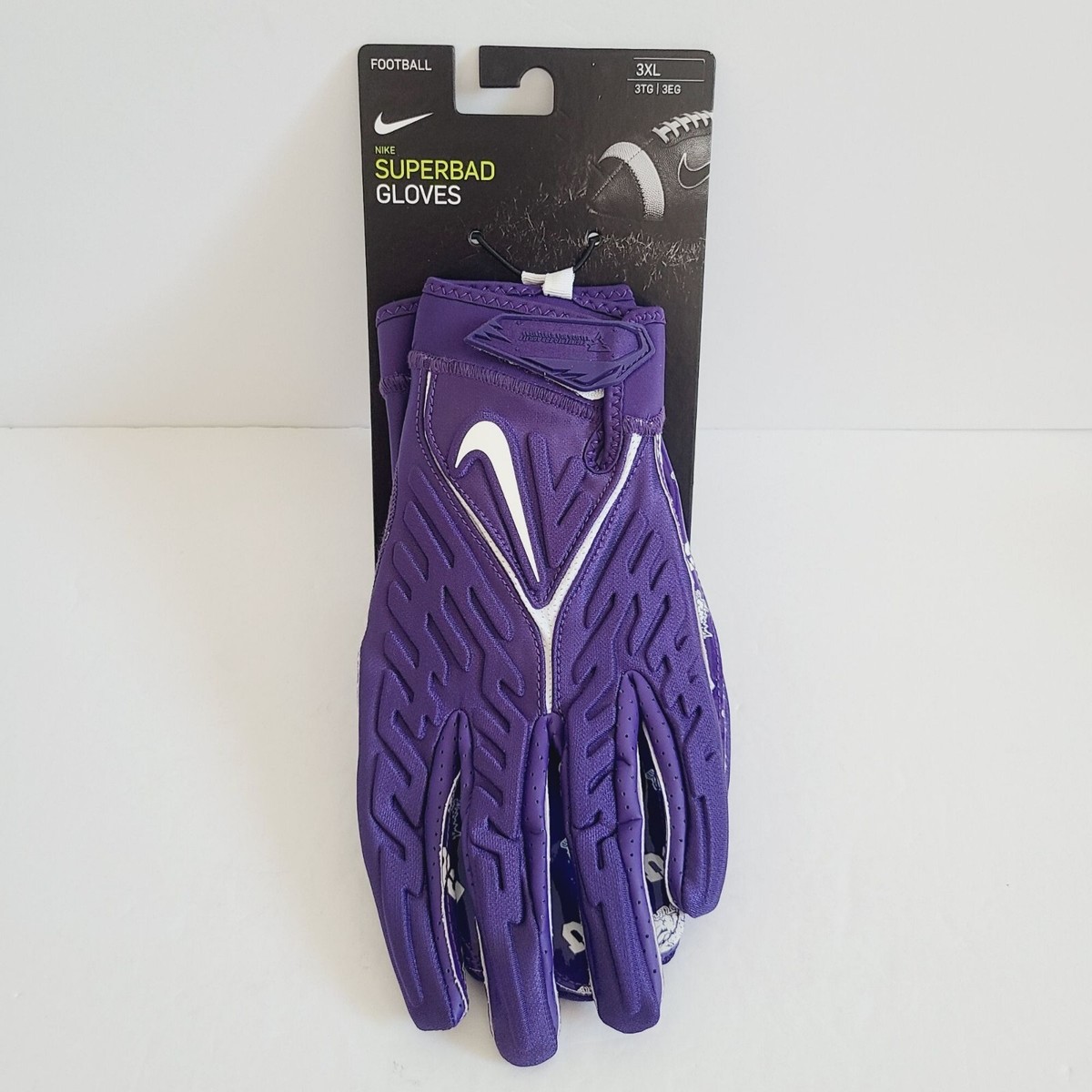 Nike Superbad 6.0 Football Gloves NCAA TCU DX5299-503 Size 3XL