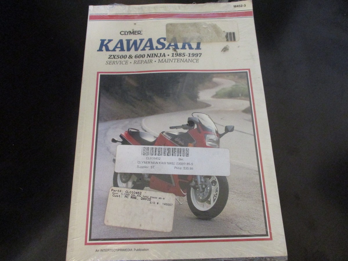 NOS Clymer Kawasaki Service Repair Maintenance Manual 85-97 ZX500