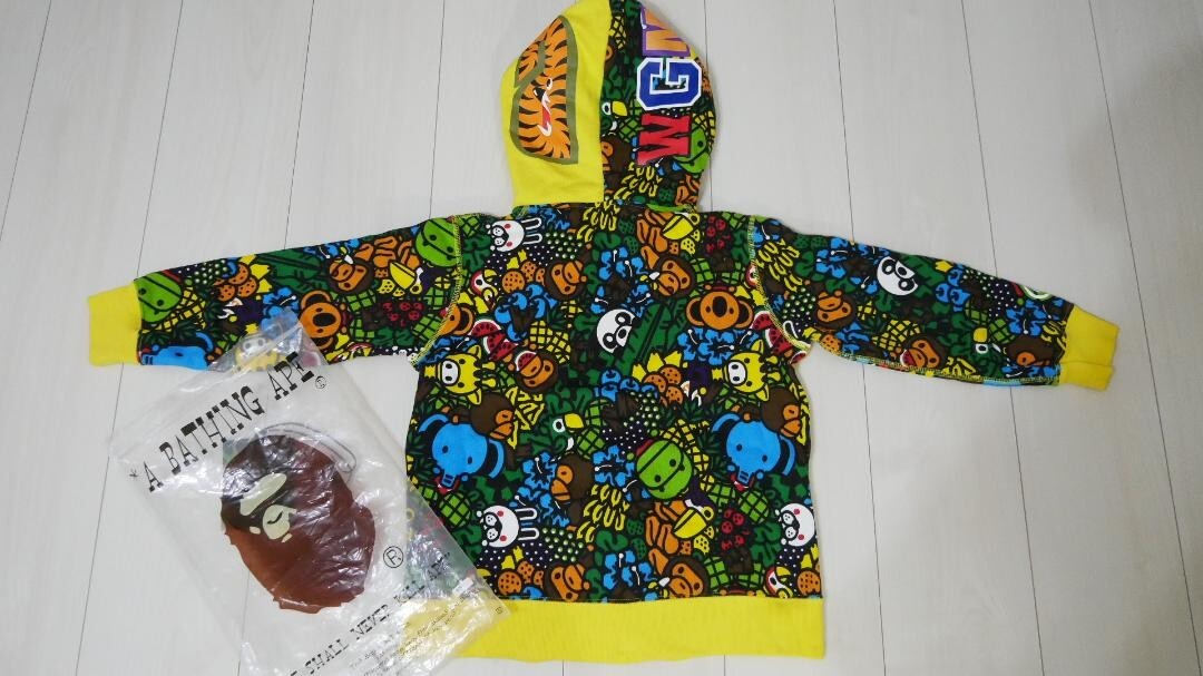 BAPE Milo All Island Shark Full Zip Hoodie 130(6T) A BATHING APE