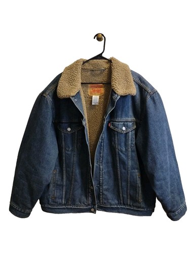 VTG 90s Levi's 71557 Type 3 Big E Denim Trucker Jacket Size 36