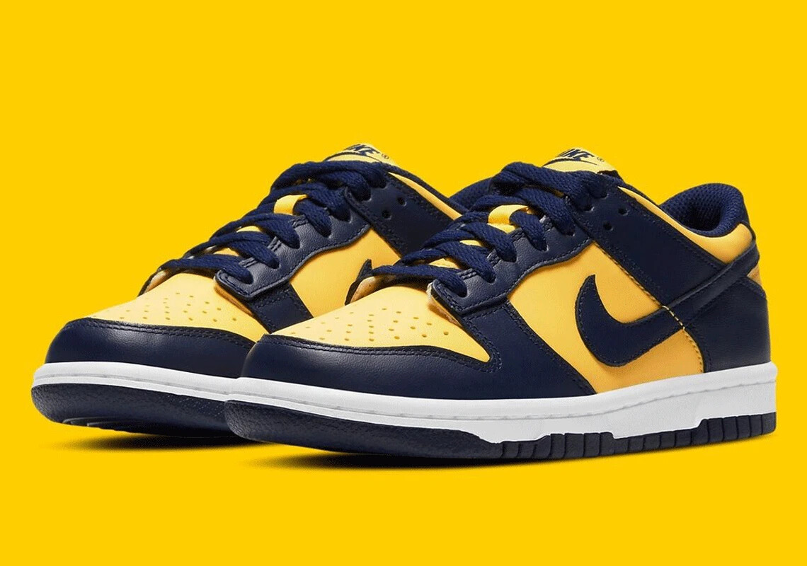 Nike Dunk Low 'Michigan' Varsity Maize Midnight Navy CW1590-700 GS
