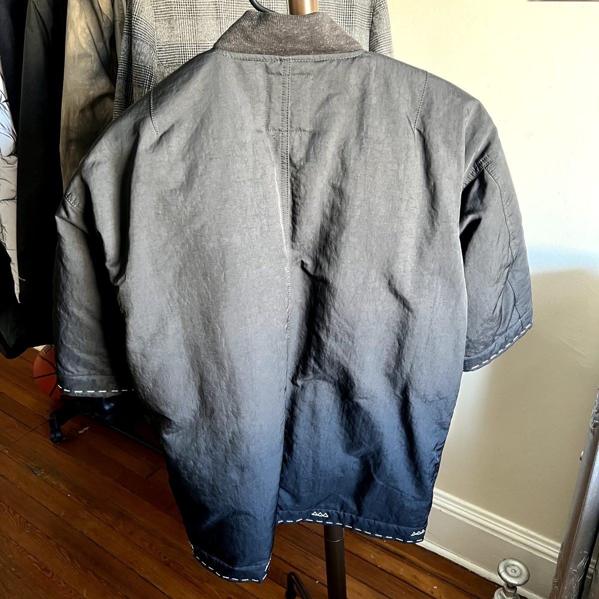 Visvim Sanjuro Kimono Down Jacket 17AW / Black mud dye / Size 2