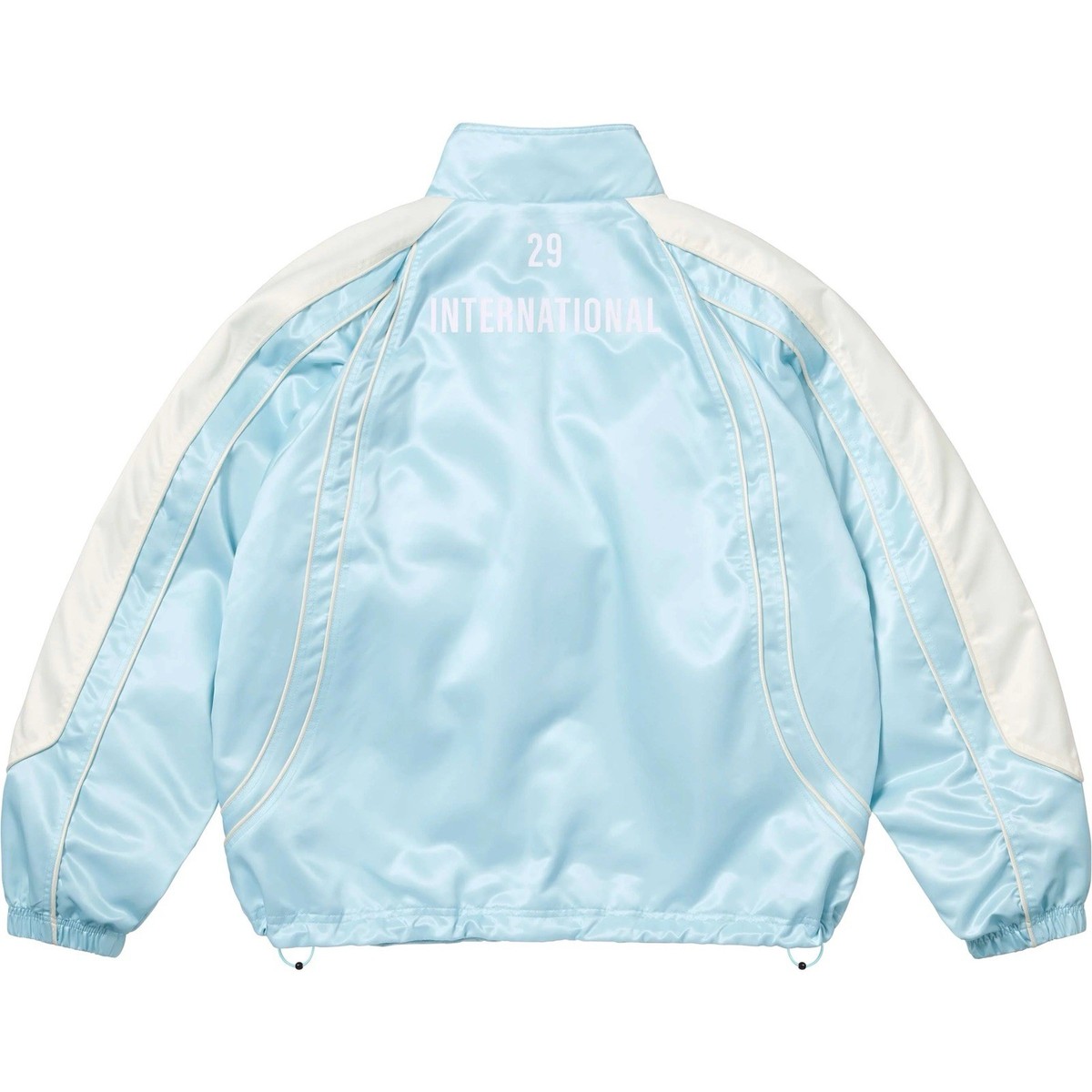SUPREME SATIN PIPING PULLOVER HALF ZIP TRACK JACKET SS25 Light