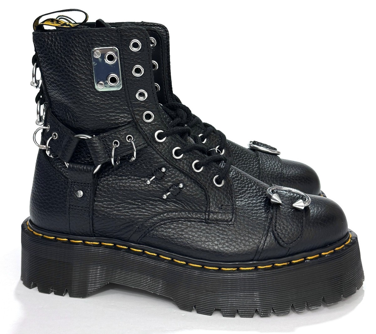 Dr Martens Jadon HDW Hardware Piercing Leather Platform Boots