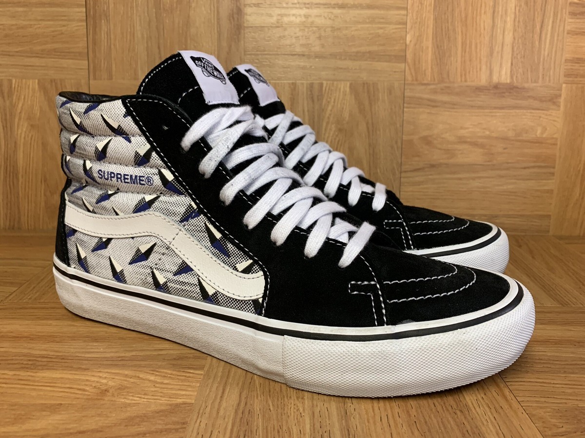 RARE🔥 VANS x SUPREME Sk8-Hi PRO Diamond Plate Black Sz 10 Men's