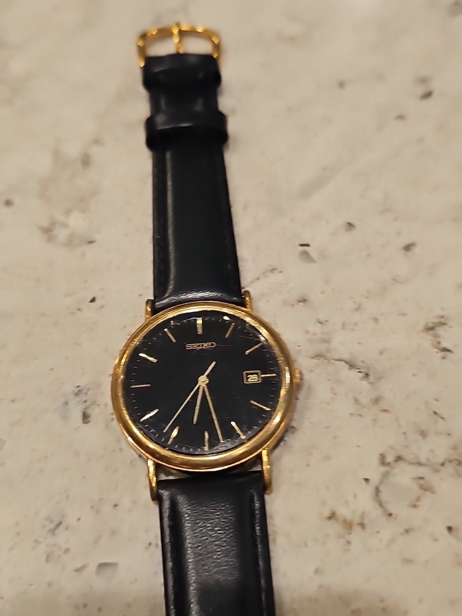 Vintage Seiko 7N32-0B00 Quartz Men's Date Watch 34 mm | eBay