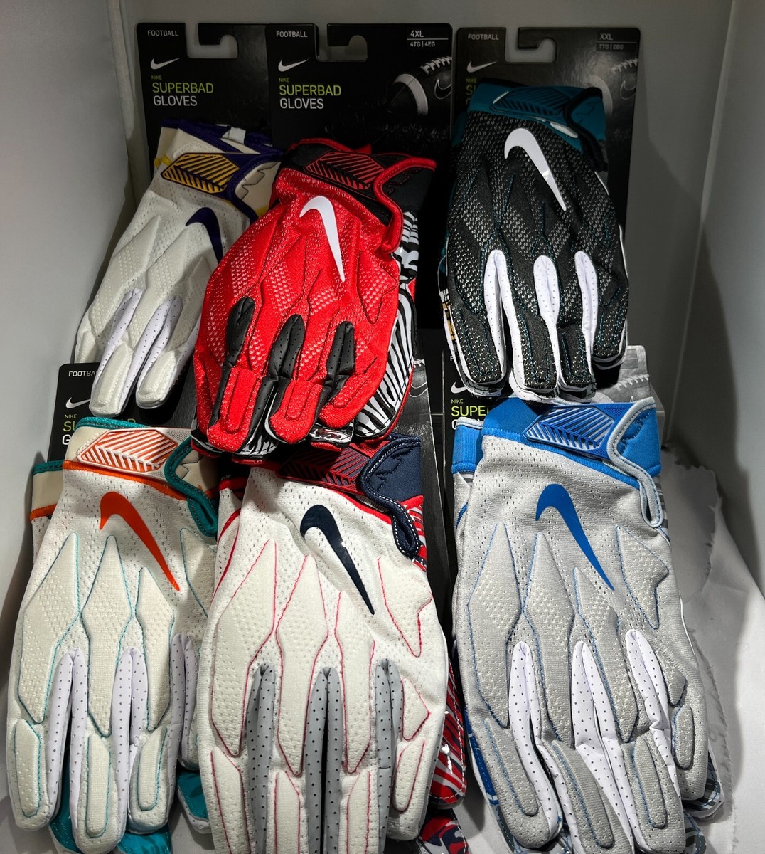 Nike NFL Football Superbad Gloves - CHOOSE TEAM & SIZE! | eBay