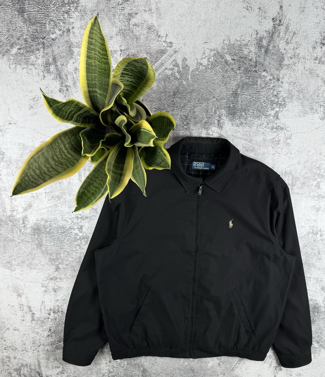 Vintage 90S Polo Ralph Lauren PRL Black Harrington Basic Old Money