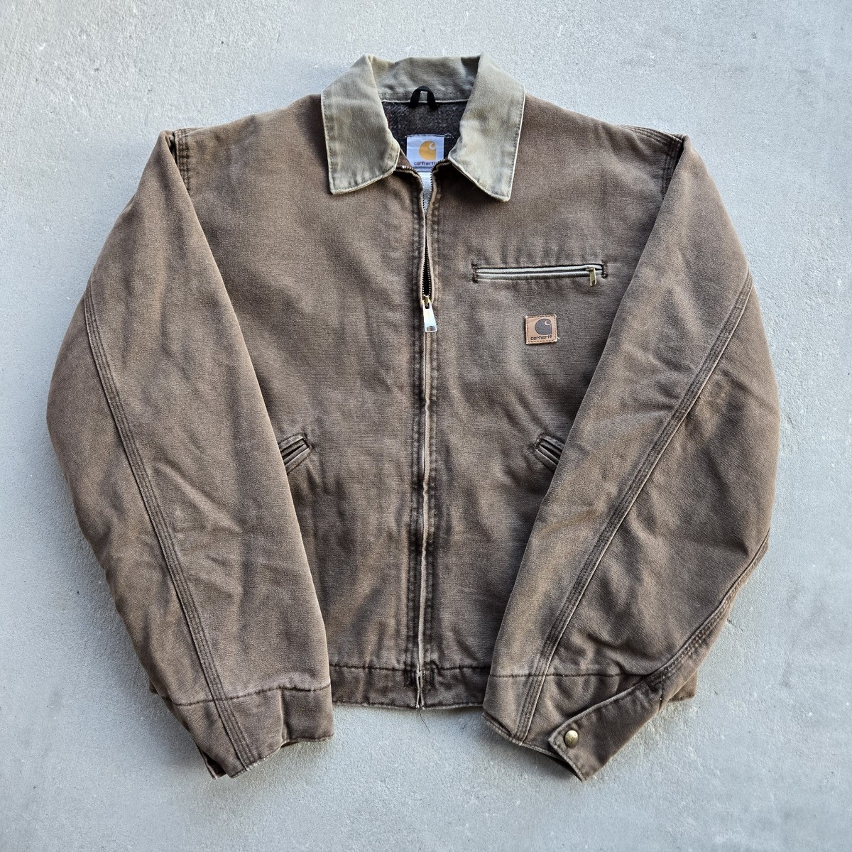 Vtg 2000s Carhartt J97 CHT Detroit Canvas Jacket Large Chestnut